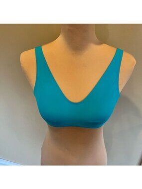 Vilebrequin Women’s Bikini Swim Top Size 6 Bright Blue Adjustable Straps Beach